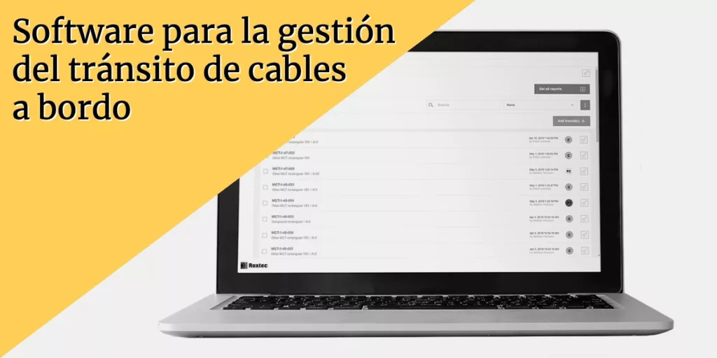 Resultados de un software de gestión para el tránsito de cables