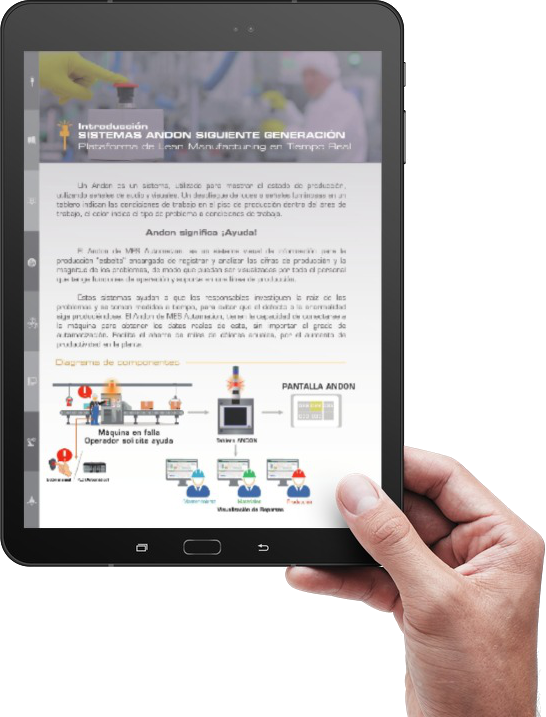 Ebook mockup tablet PLATAFORMA DE LEAN MANUFACTURING, EN TIEMPO REAL