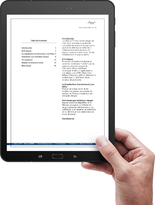 Ebook mockup tablet PROBLEMAS DE TENER UN PC CONVENCIONAL EN EL PISO DE PLANTA