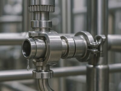 Fugas en válvulas sanitarias de acero inoxidable