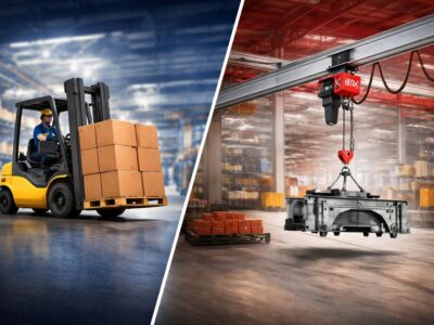 Cómo Elegir Entre Grúa Ligera KBK y Montacargas en una Planta Industrial