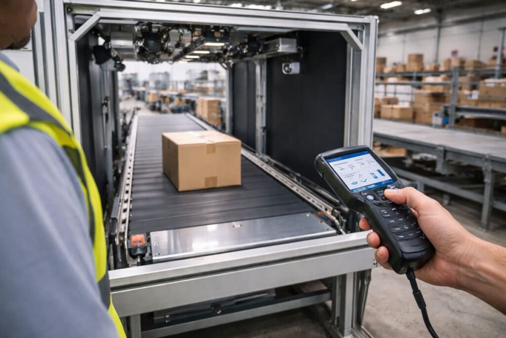 Sistema Integral de Medición Volumétrica, Lectura y Pesaje Automático para logística en fаrma y alimentos