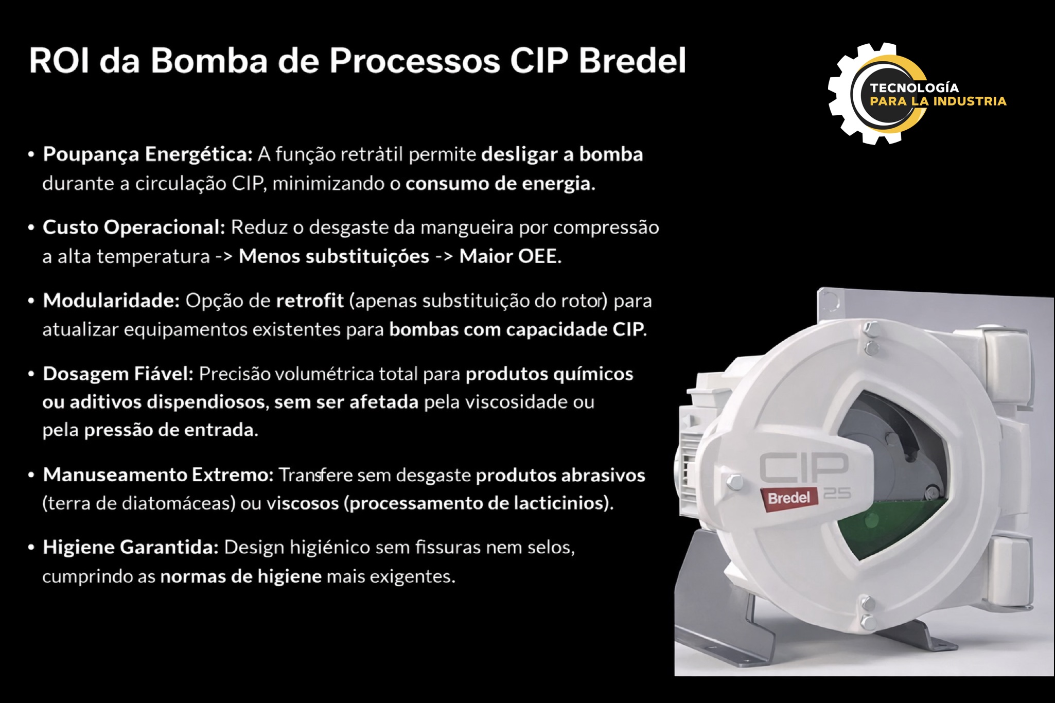 ROI della pompa CIP Bredel