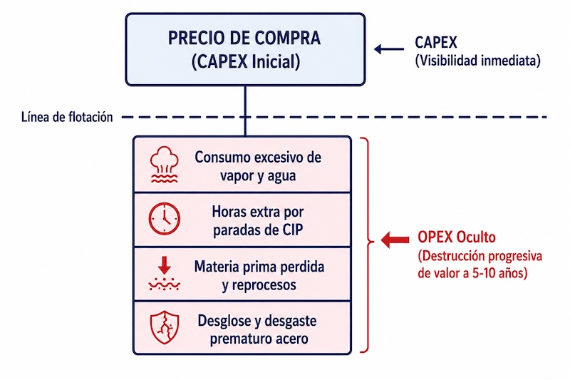 Ineficiencias en la cocción industrial